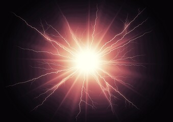 オレンジ色に輝く光の抽象的な背景