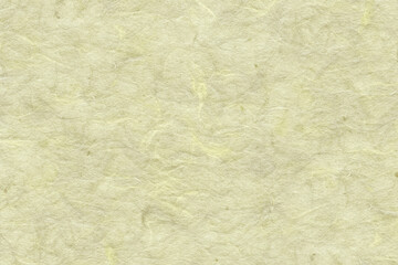 和紙テクスチャー背景(生成り色) 楮の質感が浮き出た淡黄蘗の和紙