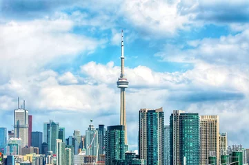 Poster Toronto, Canada skyline with cloudscape © paulmckinnon