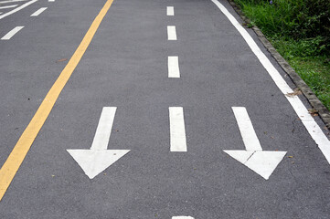road with arrow