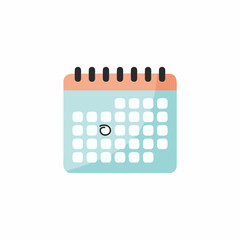 Calendar icon isolated on white background. Vector illustration