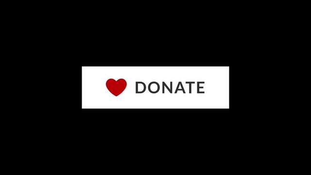 Simple donate button with heart icon animation