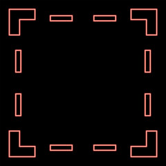 Neon crop red color vector illustration flat style image