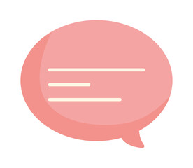 pink text bubble