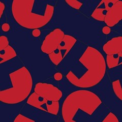 Christmas Snowman seamless pattern design