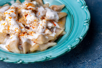 Traditional Turkish cuisine; Turkish ravioli, ; Manti