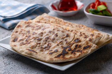 Turkish D Borek - D Börek - Traditional delicious handmade Turkish pastry (Turkish name; d borek)