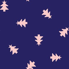 Christmas Tree seamless pattern design