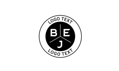 Vintage Retro BEJ Letters Logo Vector Stamp	