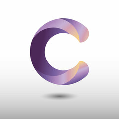 Letter C Logo. C Letter Design Vector with Dots