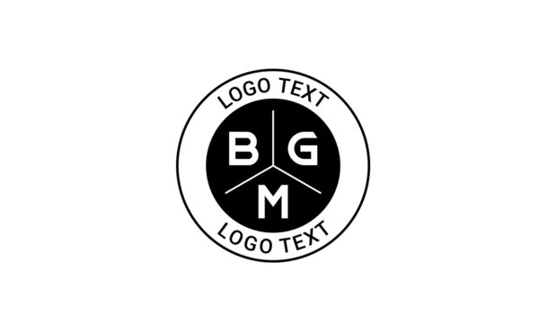 Vintage Retro BGM Letters Logo Vector Stamp	