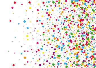 Blue Design Circle Background. Element Star Decoration. Purple Dot Illustration. Stars Confetti Background. Yellow Vector Square.