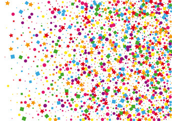 Orange Fun Square Background. Shiny Dot Decoration. Purple Confetti Illustration. Abstract Circle Decoration. Blue Christmas Star.