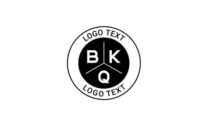 Vintage Retro BKQ Letters Logo Vector Stamp