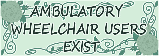 Ambulatory Wheelchair Users Exist