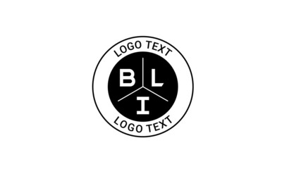 Vintage Retro BLI Letters Logo Vector Stamp