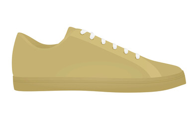 Brown sneaker shoe. vector illustration