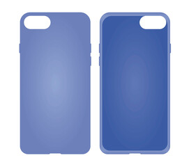 Blue phone case. vector illustration