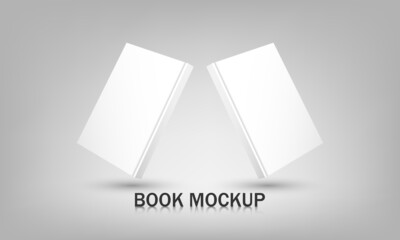 Blank book cover mockup. vector design illustration.
