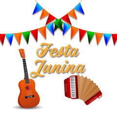 Festa junina vector illustration and background