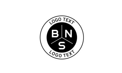 Vintage Retro BNS Letters Logo Vector Stamp