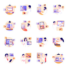 Collection of Business Flat Illustrations 

