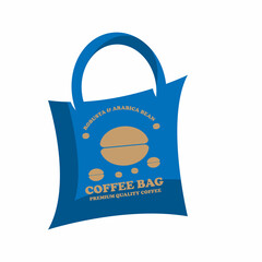 coffee bag design logo vector. illustration coffee bag design vector