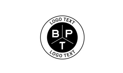 Vintage Retro BPT Letters Logo Vector Stamp