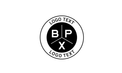 Vintage Retro BPX Letters Logo Vector Stamp
