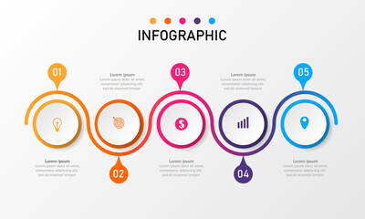 Colorful business Infographic template. vector design.