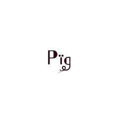 vector logo pig animal symbol