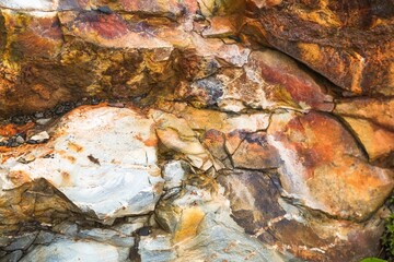 surface of the marble with brown tint wall