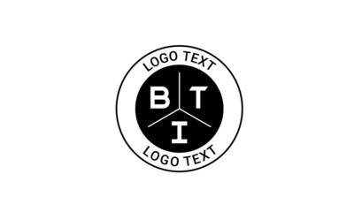 Vintage Retro BTI Letters Logo Vector Stamp