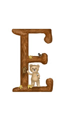 Letter E. The original children's autumn alphabet with a wonderful teddy bear, which learns the letters with the baby. Do you know how the bear is having fun in autumn?