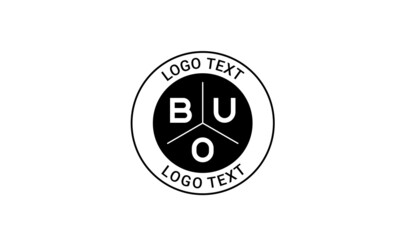 Vintage Retro BUO Letters Logo Vector Stamp