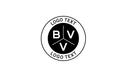 Vintage Retro BVV Letters Logo Vector Stamp