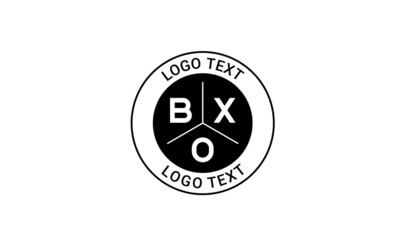 Vintage Retro BXO Letters Logo Vector Stamp