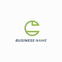 Fototapeta premium design logo combine letter G and fish