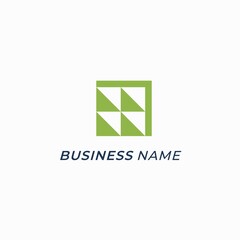 Fototapeta premium design logo combine square and fish