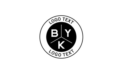 Vintage Retro BYK Letters Logo Vector Stamp