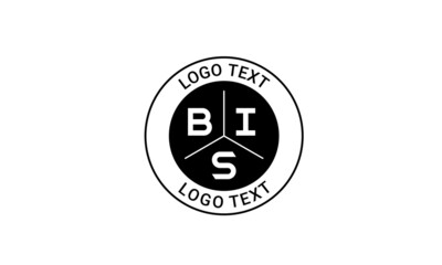 Vintage Retro BIS Letters Logo Vector Stamp