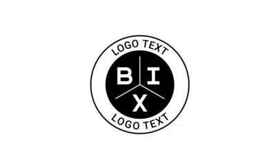 Vintage Retro BIX Letters Logo Vector Stamp