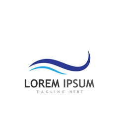 Water wave icon vector