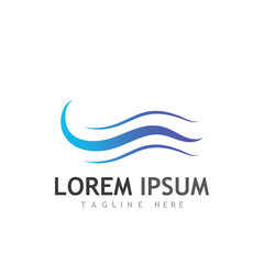 Water wave icon vector