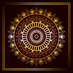 Islamic golden luxury mandala background