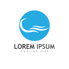 Fototapeta premium Water wave icon vector