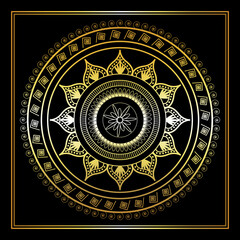 Golden luxury mandala background