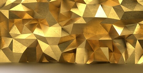 gold polygon geometric abstract background