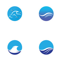 Water wave icon vector