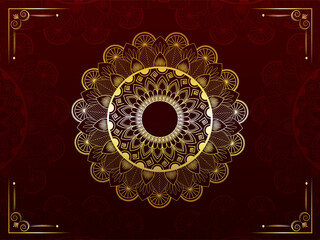 Luxury mandala background with arabesque pattern